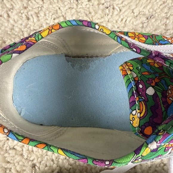 Vans OLD SKOOL SHOES Sz M 10.5 W 12 EU 44 Mushroom Psychedelic *Needs Insole* - Picture 7 of 8